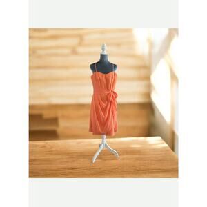 Vintage Jordan Peach Cocktail Parry Dress Spaghetti Straps Size 10